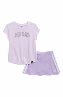 adidas Kids' Graphic T-Shirt & Mesh Skort Set