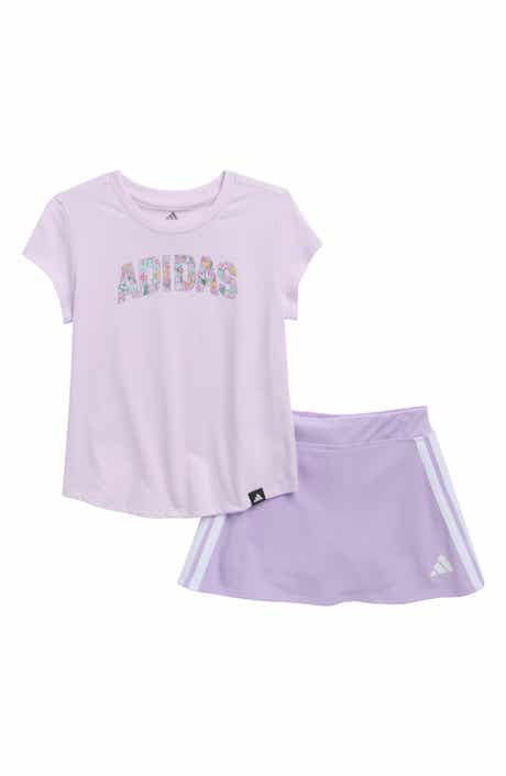 adidas Kids' Graphic T-Shirt & Mesh Skort Set