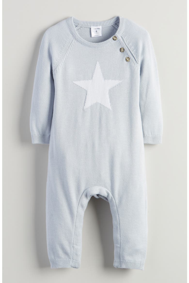 Sweater Romper, Main, color, BLUE ICE STAR