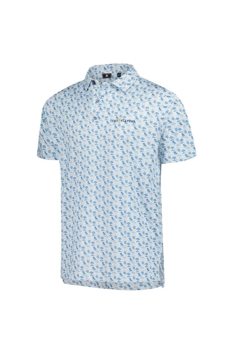 FOOTJOY Men
s FootJoy  White THE PLAYERS ProDry All Over Print Polo, Alternate, color, White