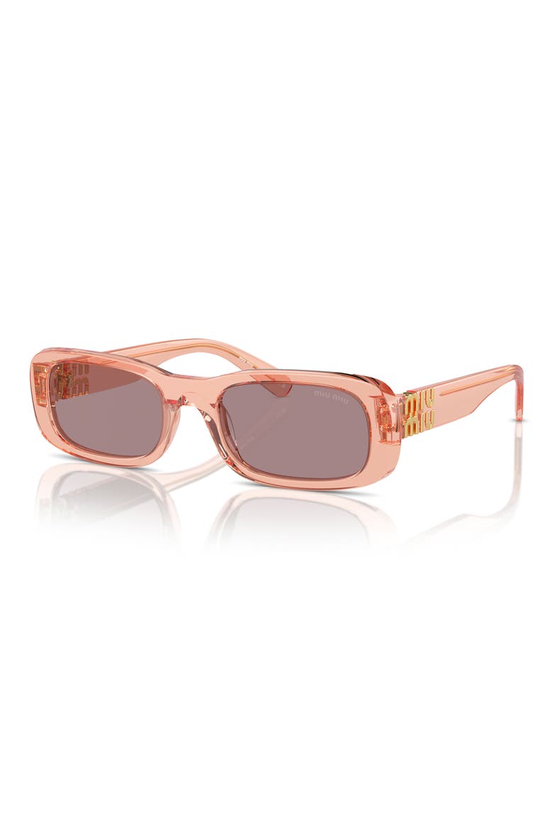 53mm Rectangular Sunglasses, Alternate, color, PURPLE