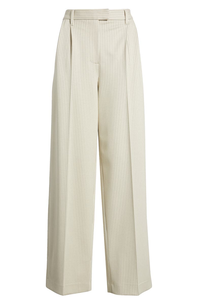 rag & bone Marianne Pinstripe Ponte Pants, Alternate, color, Ivory Stripe