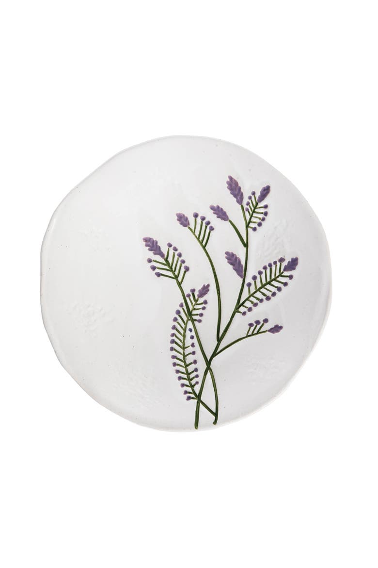 Lavender Floral Botanical Spring Novelty Decorative Bowl Plate, Main, color, Purple