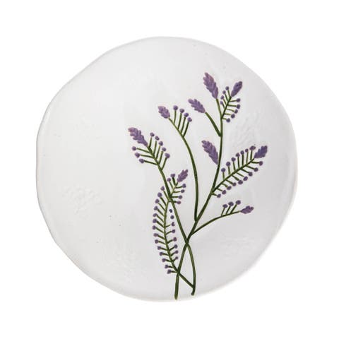Lavender Floral Botanical Spring Novelty Decorative Bowl Plate