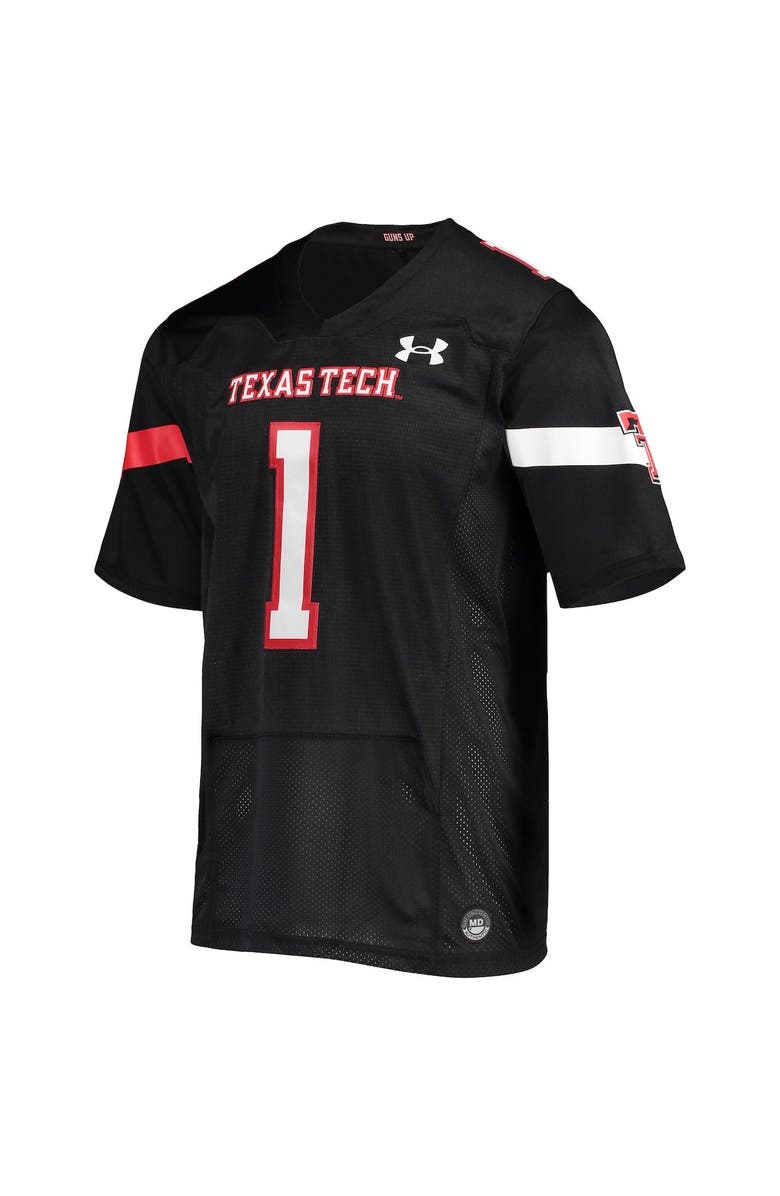 Under Armour Men's Under Armour #1 Black Texas Tech Red Raiders Team Premier Football Jersey, Alternate, color, 