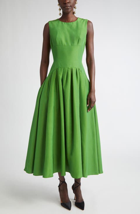 Bateau Neck Faille Dress