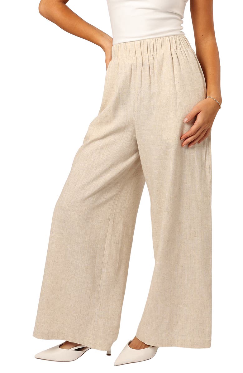 Petal & Pup Soraya Wide Leg Pants, Alternate, color, Oatmeal
