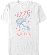 Lost Gods Men's Lost Gods 1776 Cowboy Ride Free  Graphic T-Shirt
