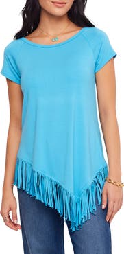 Karen Kane Angled Fringe Top