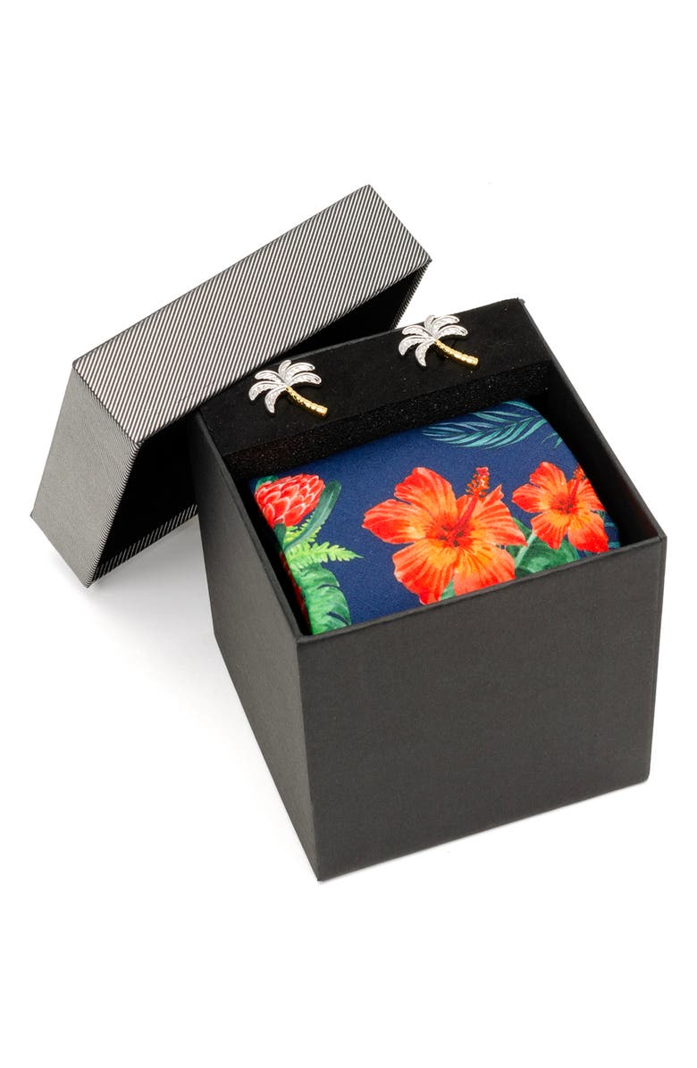 Cufflinks, Inc. Resort Cuff Links & Tie Set, Alternate, color, Multi