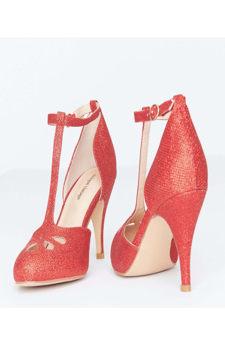 Unique Vintage Cutout T-Strap Astaire Pumps, Alternate, color,