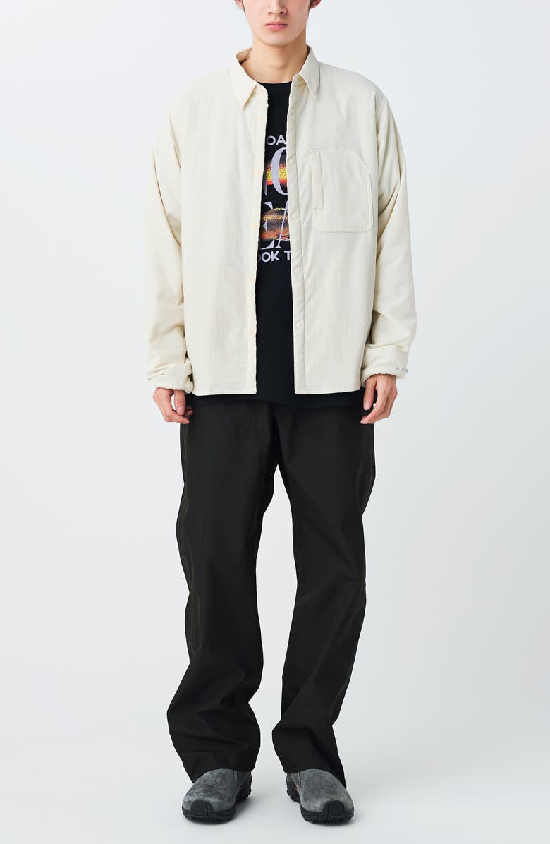 Snow Peak Flexible Insulated Water Repellent Shirt Jacket, Alternate, color, Ecru