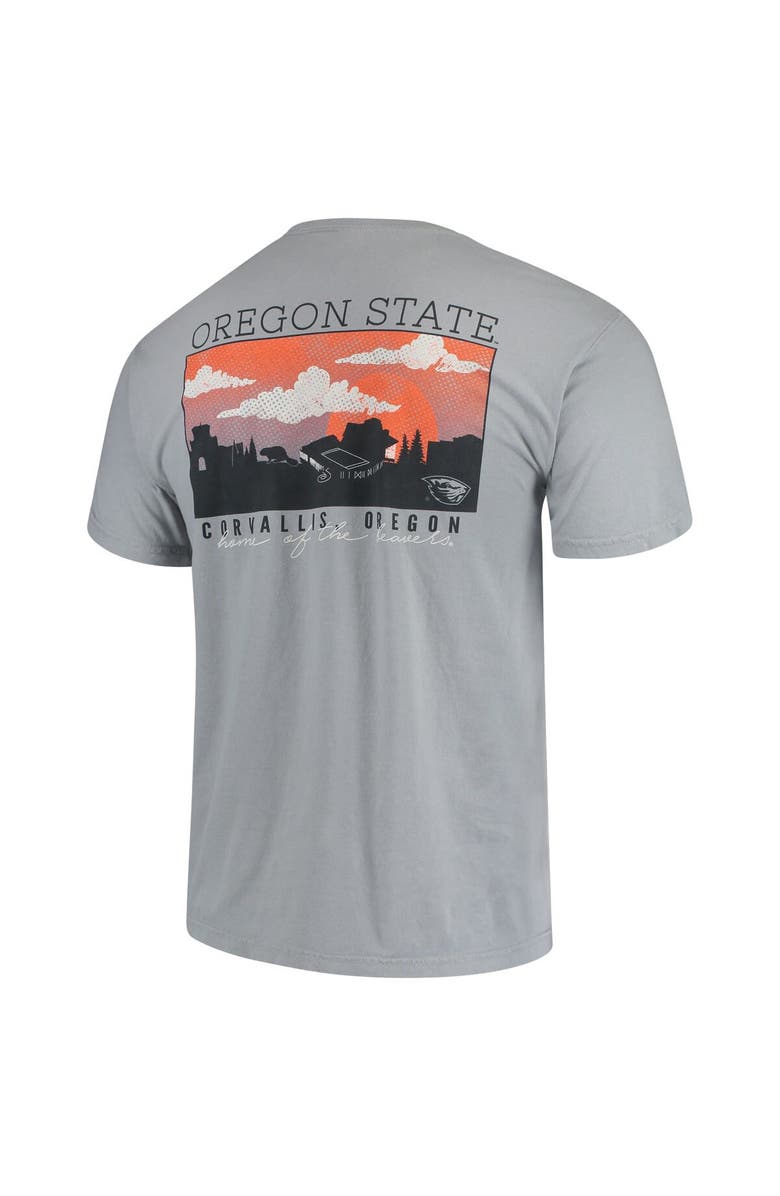IMAGE ONE Men's Gray Oregon State Beavers Team Comfort Colors Campus Scenery T-Shirt, Alternate, color, 