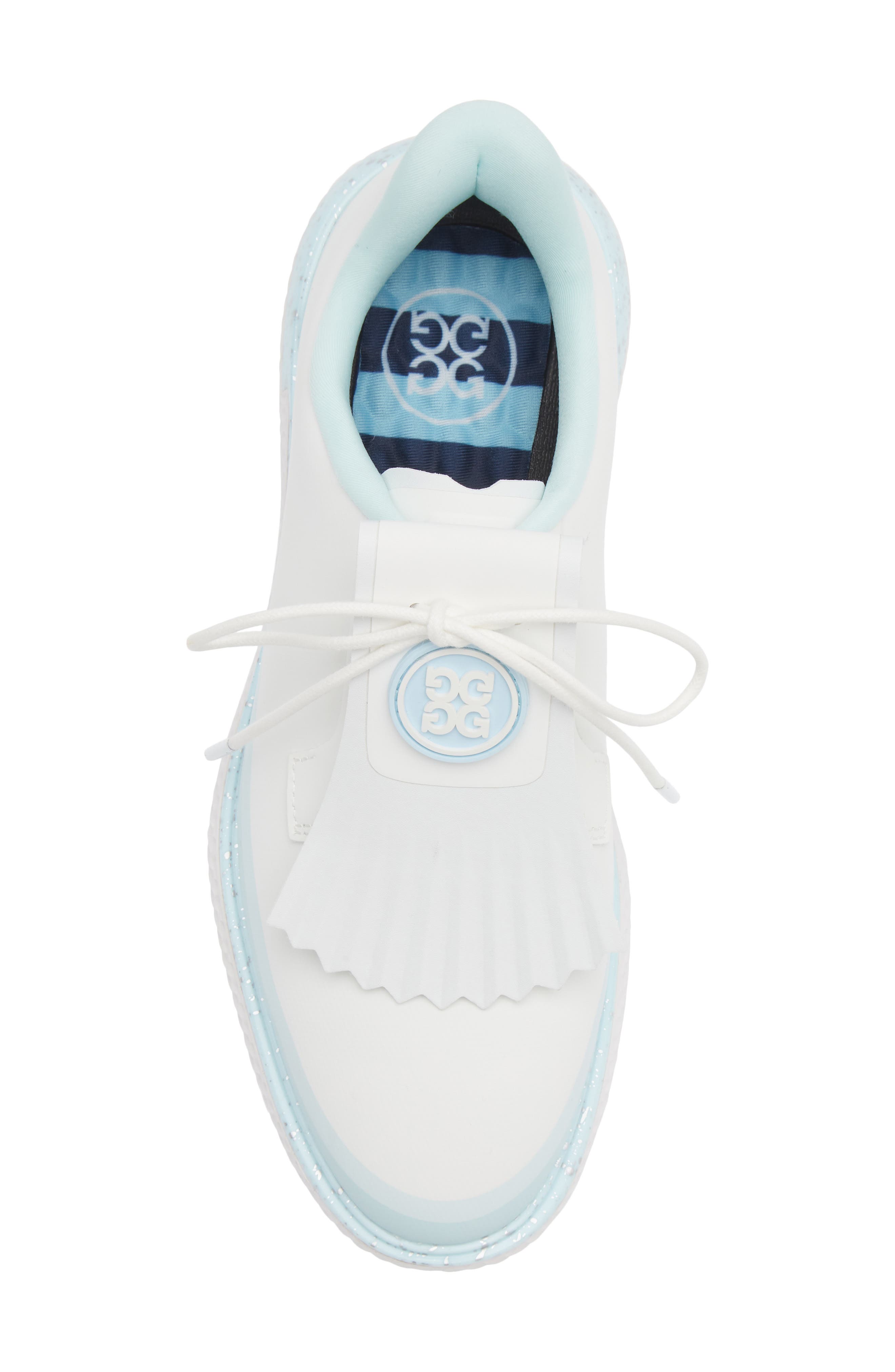 Gallivanter Tuxedo Stripe Golf Shoe, Alternate, color, SNOW / DAYBREAK