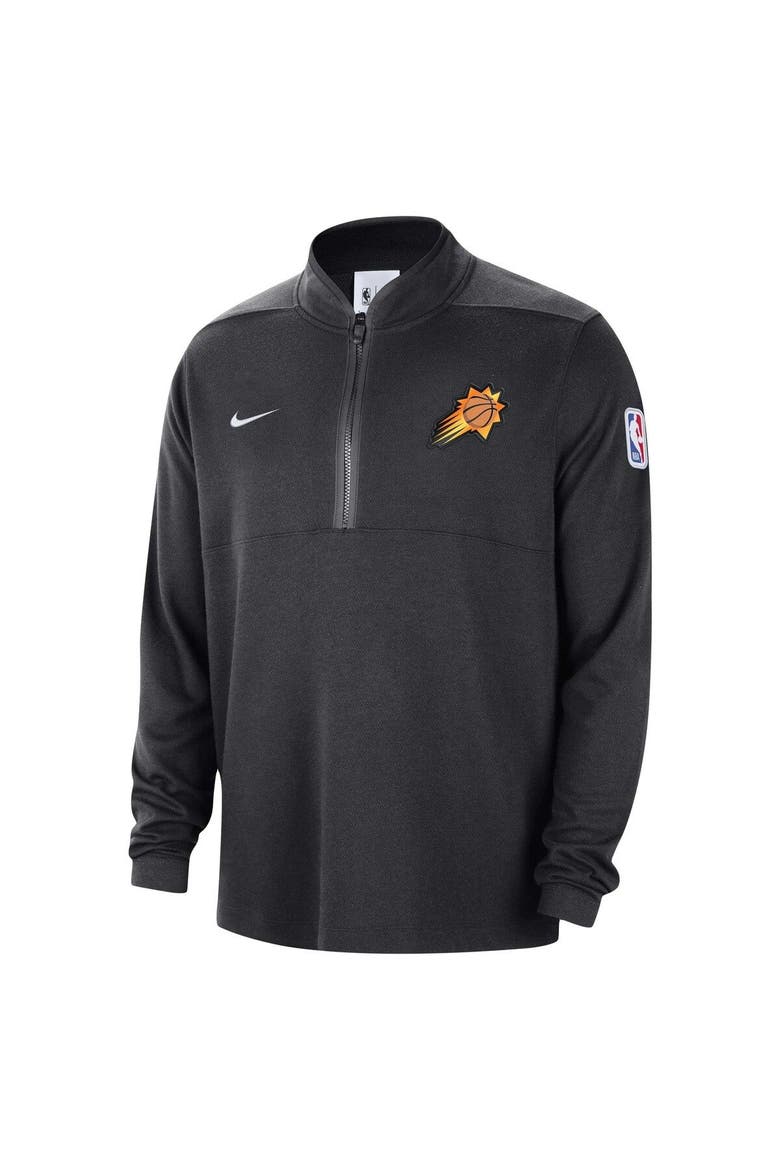 Men's Nike Black Phoenix Suns Authentic Performance Half-Zip Jacket, Alternate, color, Black