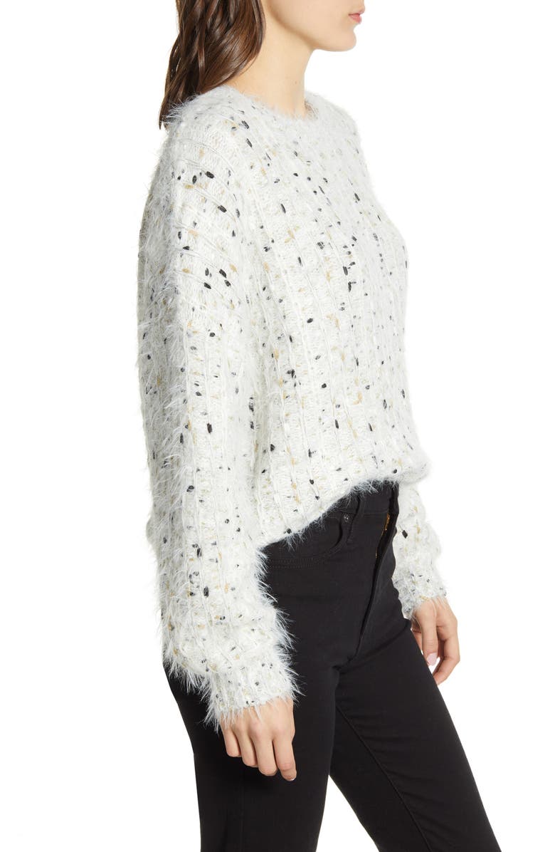 cupcakes and cashmere Nisha Fuzzy Speckle Pullover, Alternate, color, 