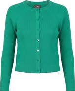 Coco Cropped Rib Knit Raglan Button Cardigan