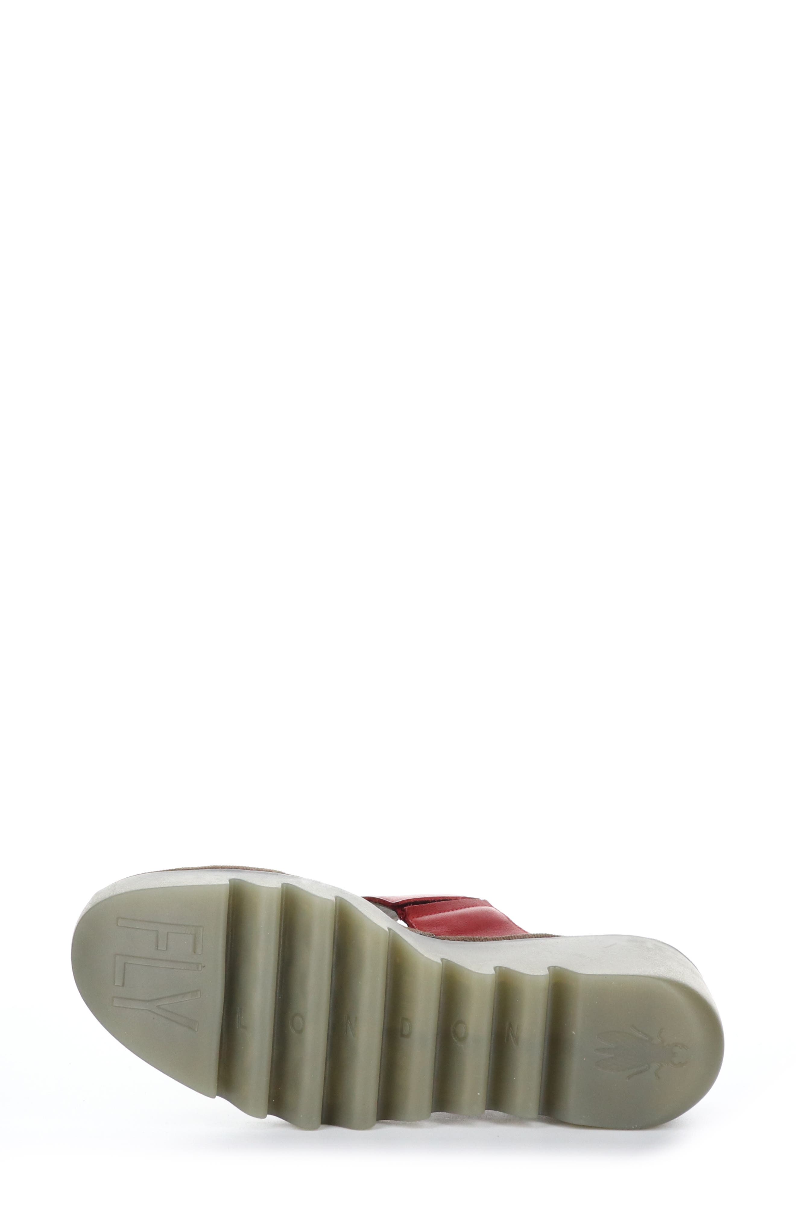 Fly London Besy Platform Sandal, Alternate, color, 003 Tan/Cherry Red V