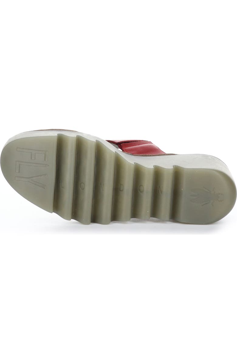 Fly London Besy Platform Sandal, Alternate, color, 003 Tan/Cherry Red V