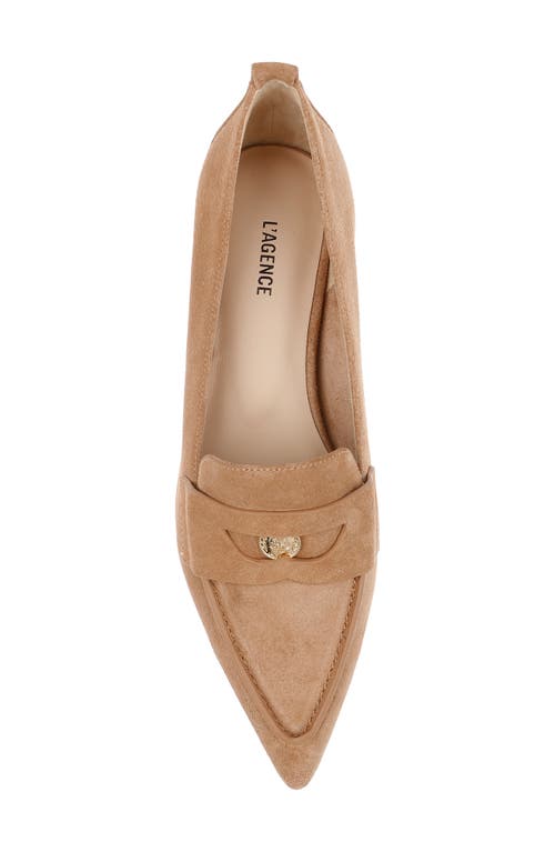 L Agence L'agence Maelys Pointed Toe Penny Loafer In Sand