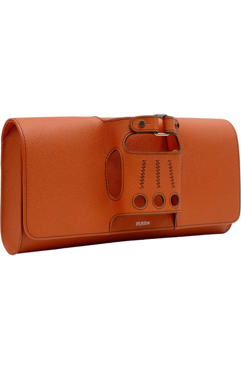 PERRIN PARIS Le Cabriolet Clutch Flame, Alternate, color, Flamme / Espresso
