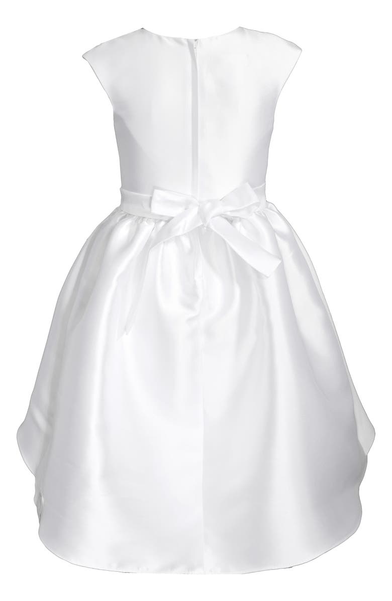 Iris & Ivy Kids' Side Bow Cascade First Communion Dress, Alternate, color, 