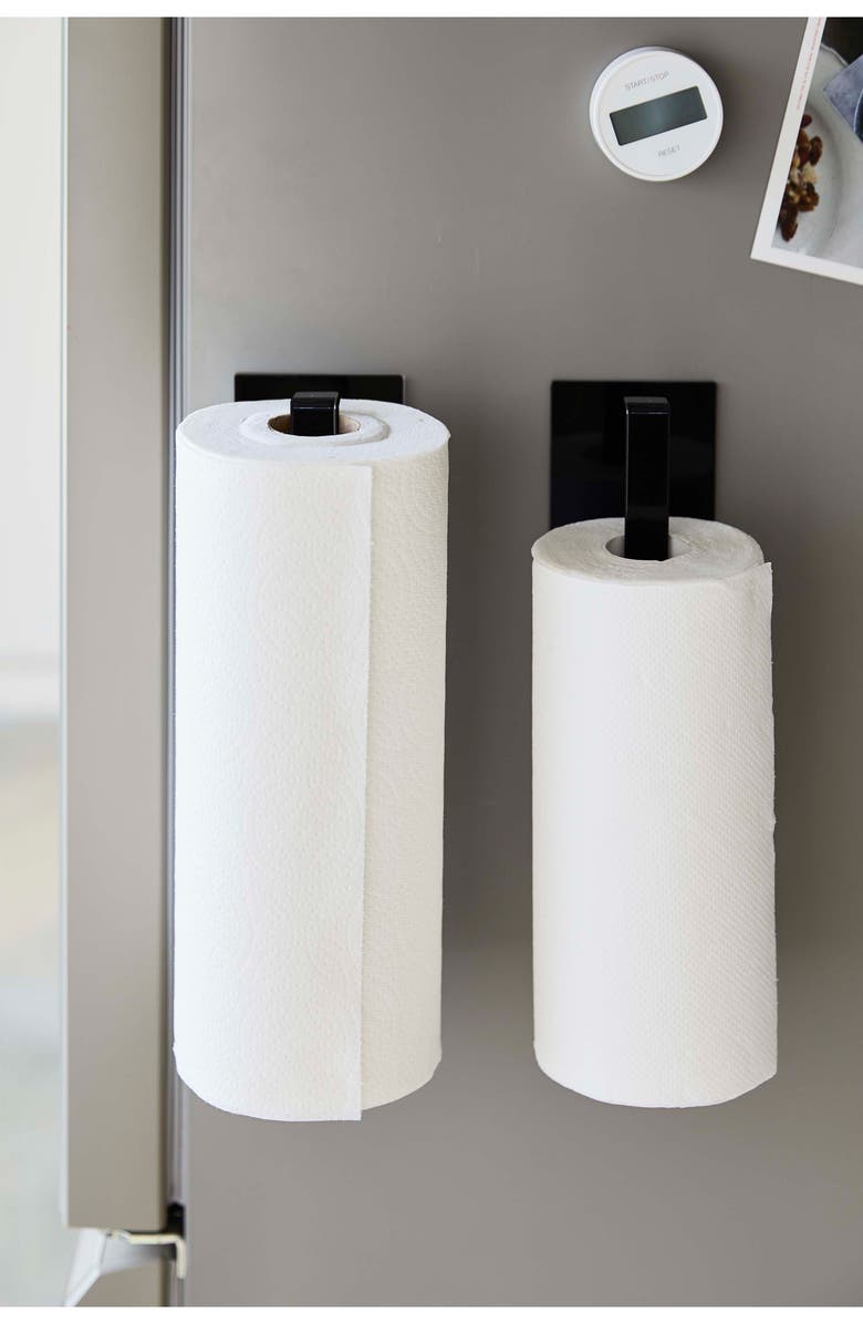 Yamazaki Magnetic Paper Towel Holder, Alternate, color, Black