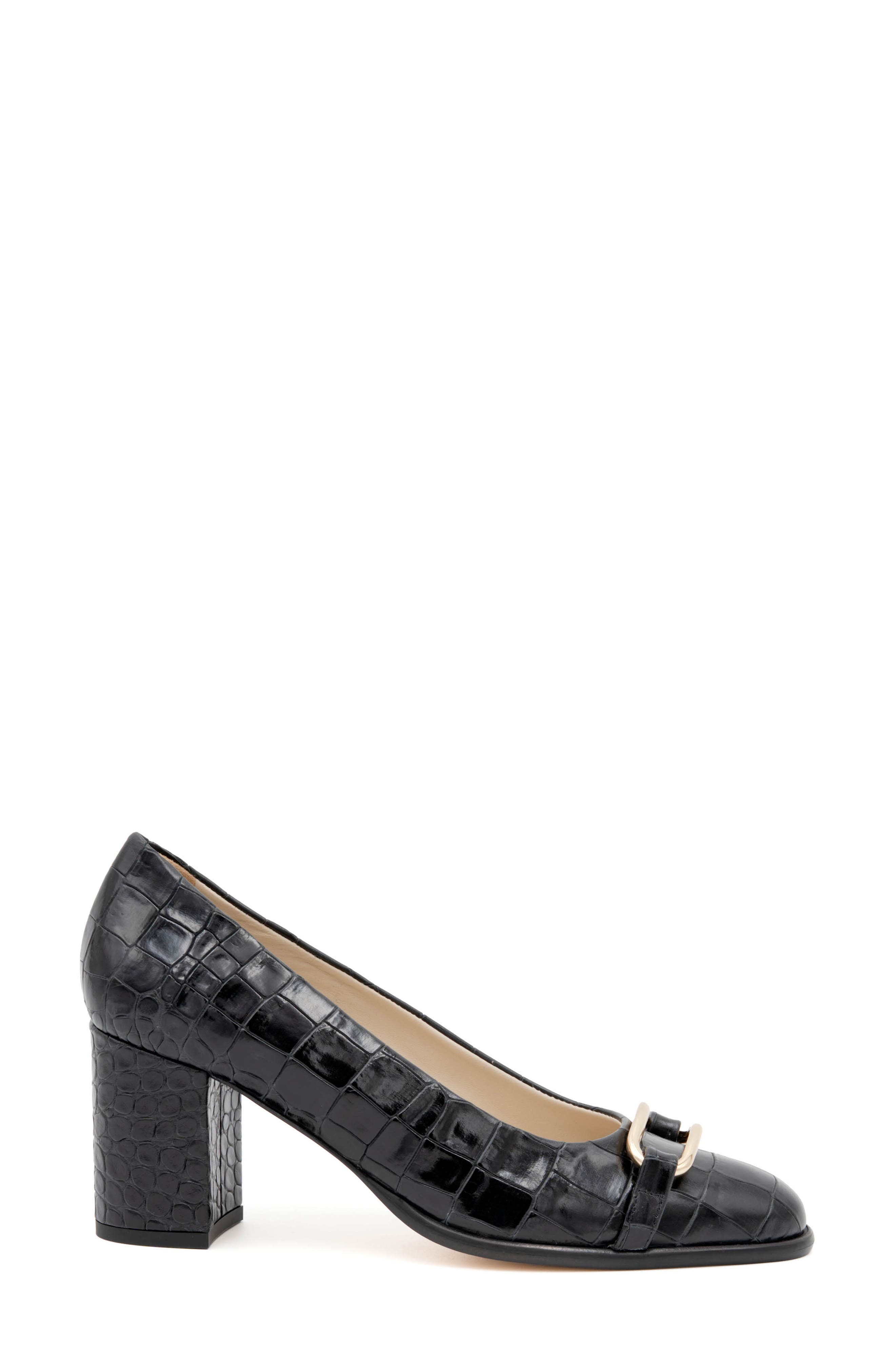 Amalfi by Rangoni Lepido Pump, Alternate, color, Nero Cocco Bengala Gold