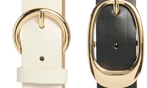 Steve Madden Assorted 2-pack Belts In Black-white