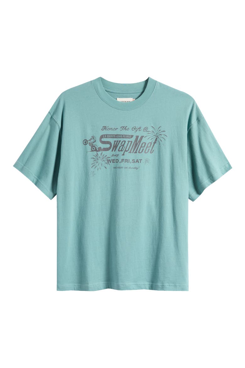 Swap Meet Cotton Graphic T-Shirt, Alternate, color, GREEN