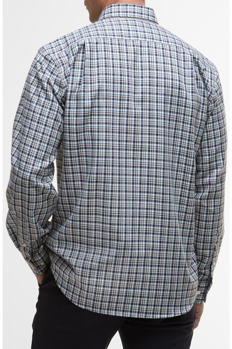 Panwell Thermo Weave Plaid Button Down Shirt, Alternate, color, NAVY