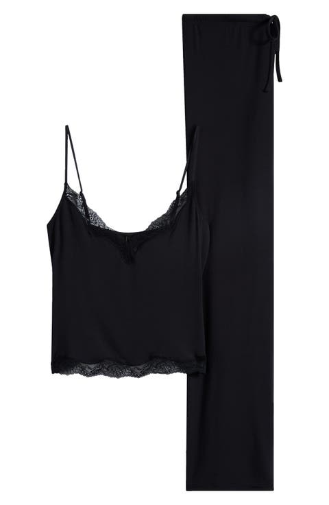 Lace Trim Pajamas (Regular & Plus)