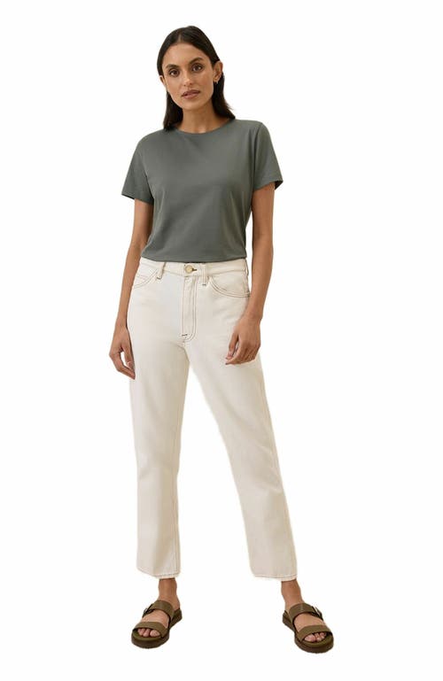 Pact Organic Cotton Luxe Stretch Jersey Slim Tee In Gray