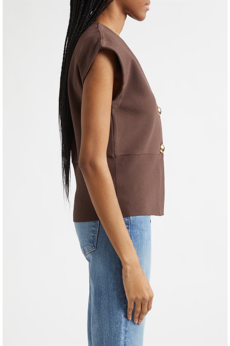 Isador Sweater Vest, Alternate, color, DARK MOCHA
