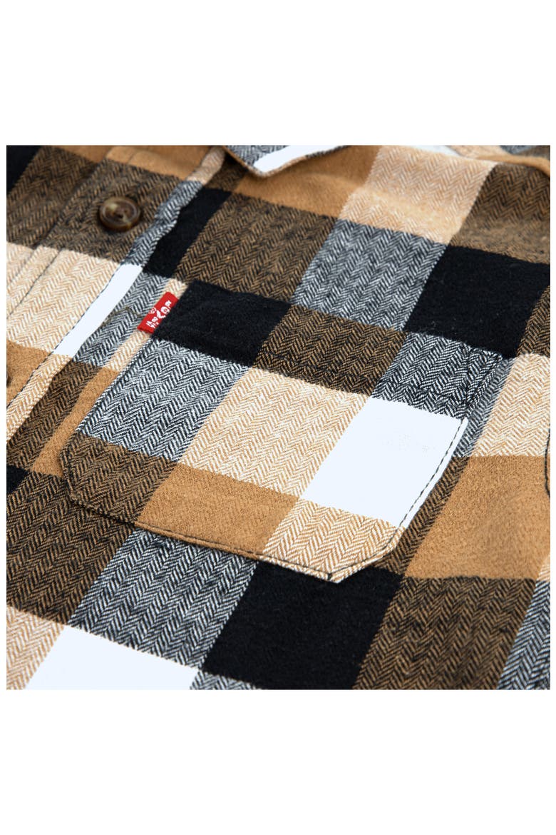 Kids' Buffalo Check Flannel Shirt, Alternate, color, JET BLACK
