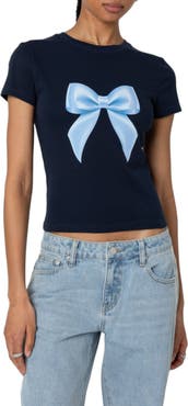 EDIKTED Tied Up Graphic T-Shirt
