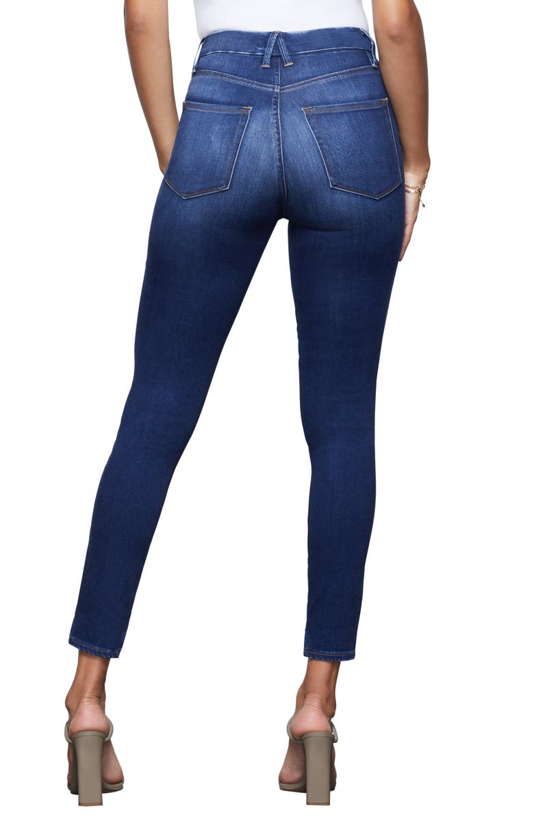 Good American Good Waist High Waist Step Hem Skinny Jeans, Alternate, color, 