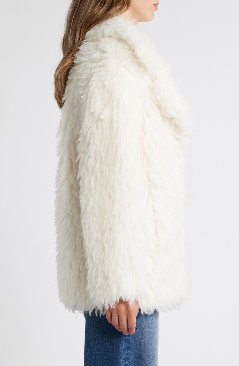 Lucky Brand Shawl Collar Shaggy Faux Fur Jacket, Alternate, color,