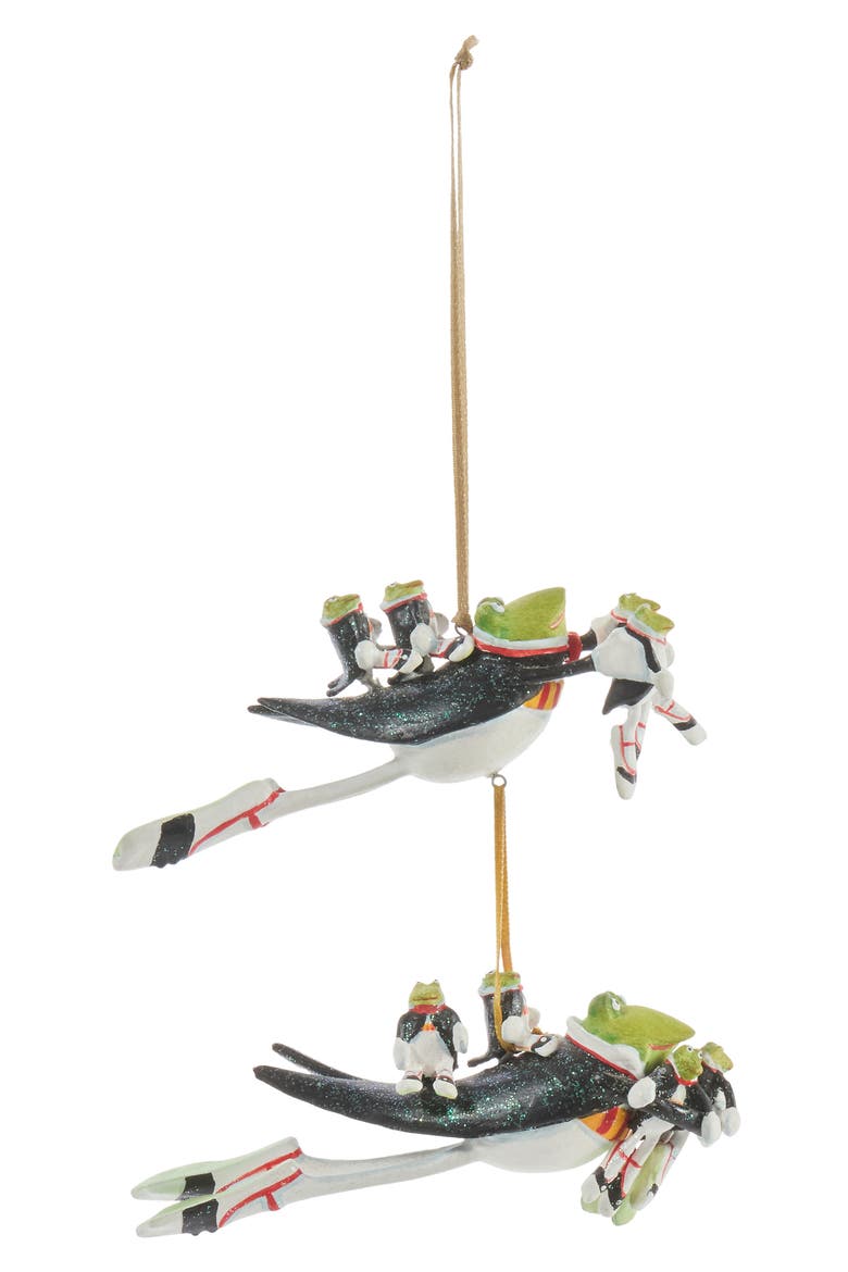 Patience Brewster Twelve Days 12 Lords-a-Leaping Ornament, Alternate, color, BLACK