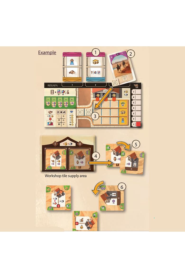 Resafa Strategic City Building Board Game, Ages 14+, Alternate, color, Multicolored