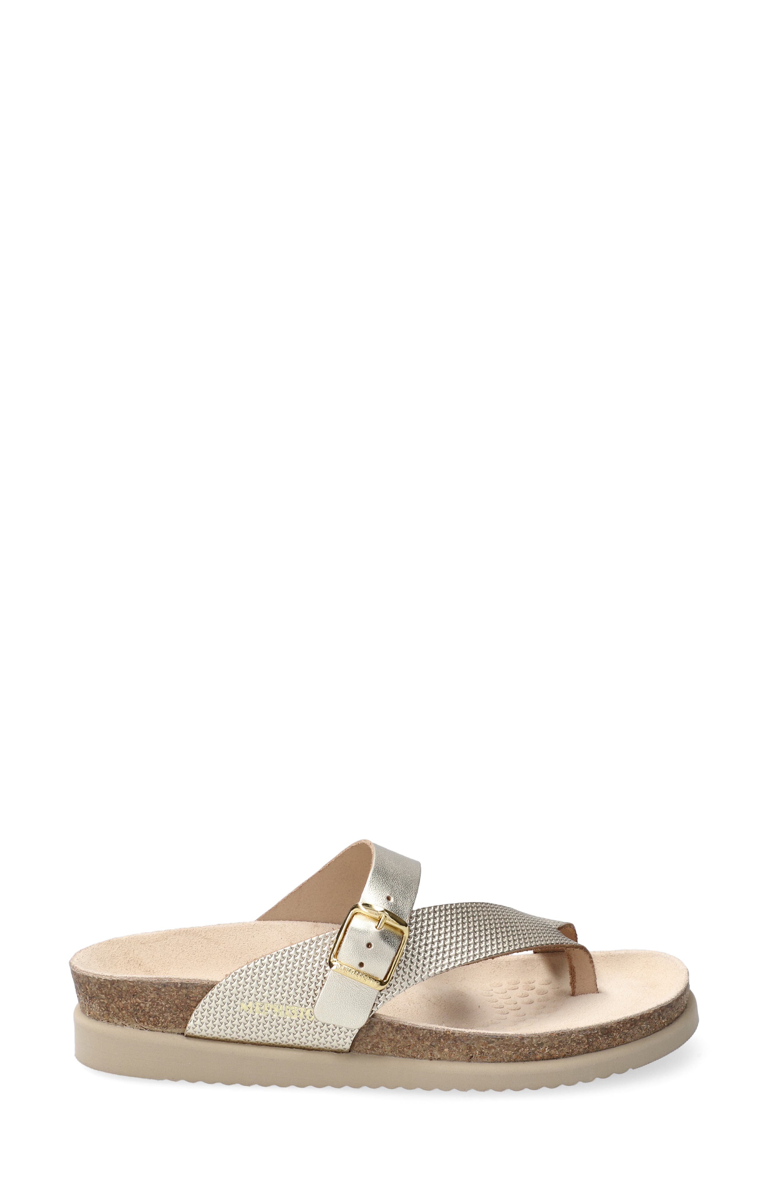 Mephisto Helen Mix Toe Loop Sandal, Alternate, color, Gold Flash/ Vega