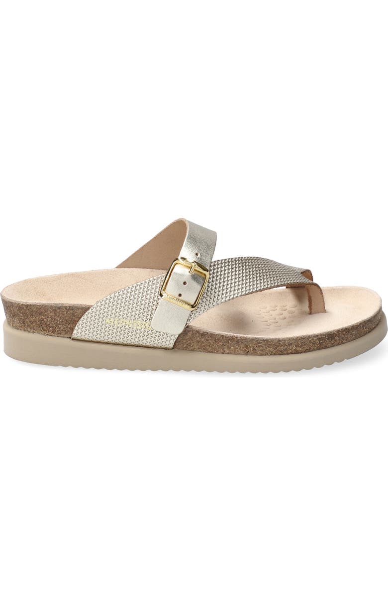 Mephisto Helen Mix Toe Loop Sandal, Alternate, color, Gold Flash/ Vega