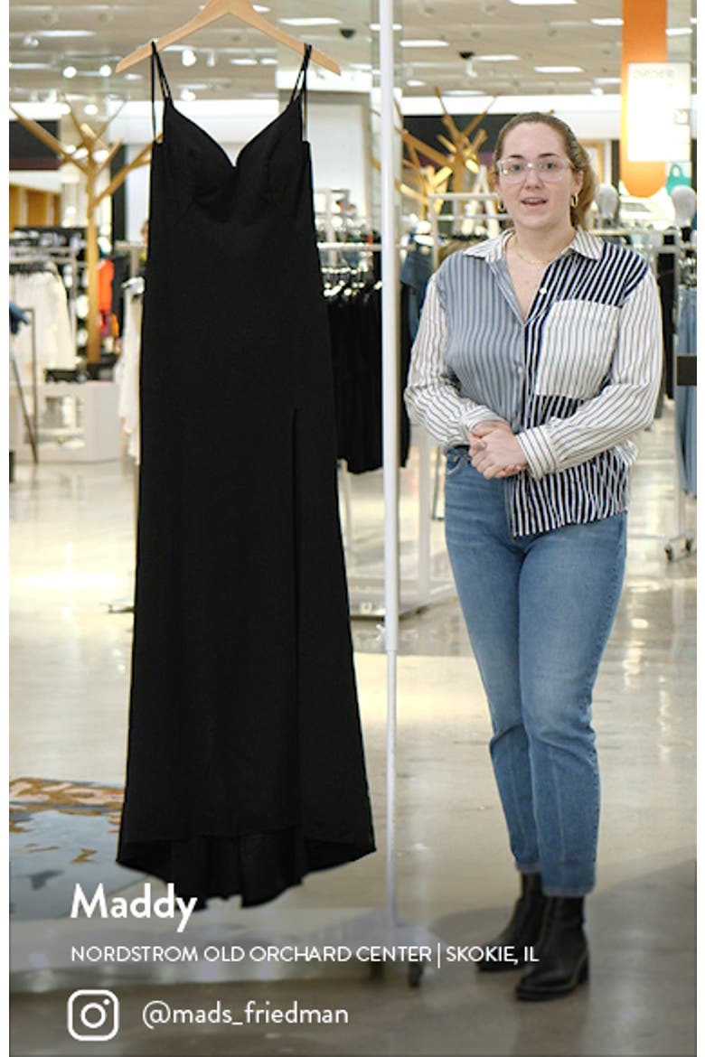 Simple Jersey Gown with V Neckline and Slit video