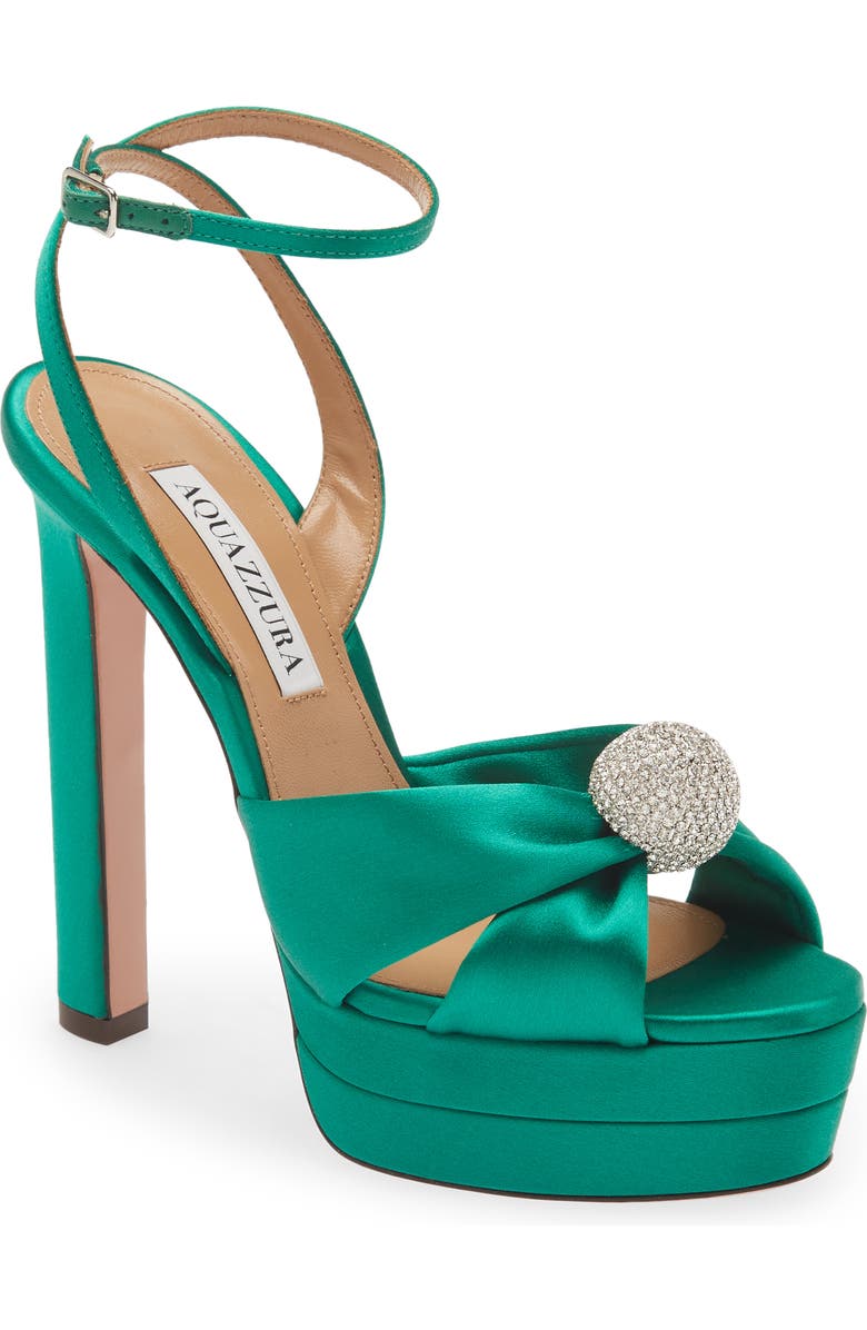 Aquazzura Yes Darling Ankle Strap Platform Sandal, Main, color,