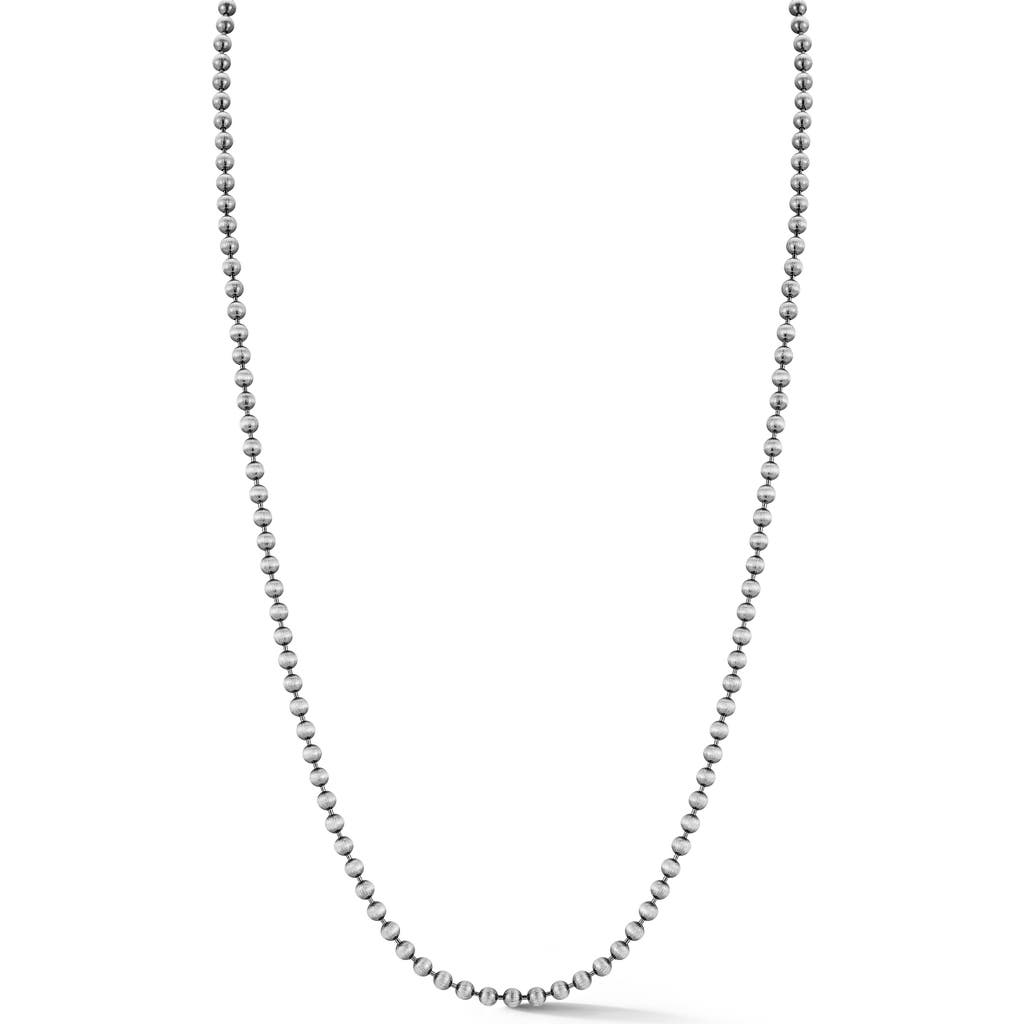 Yield Of Men Oxidized 3mm Ball Chain Necklace In Gray