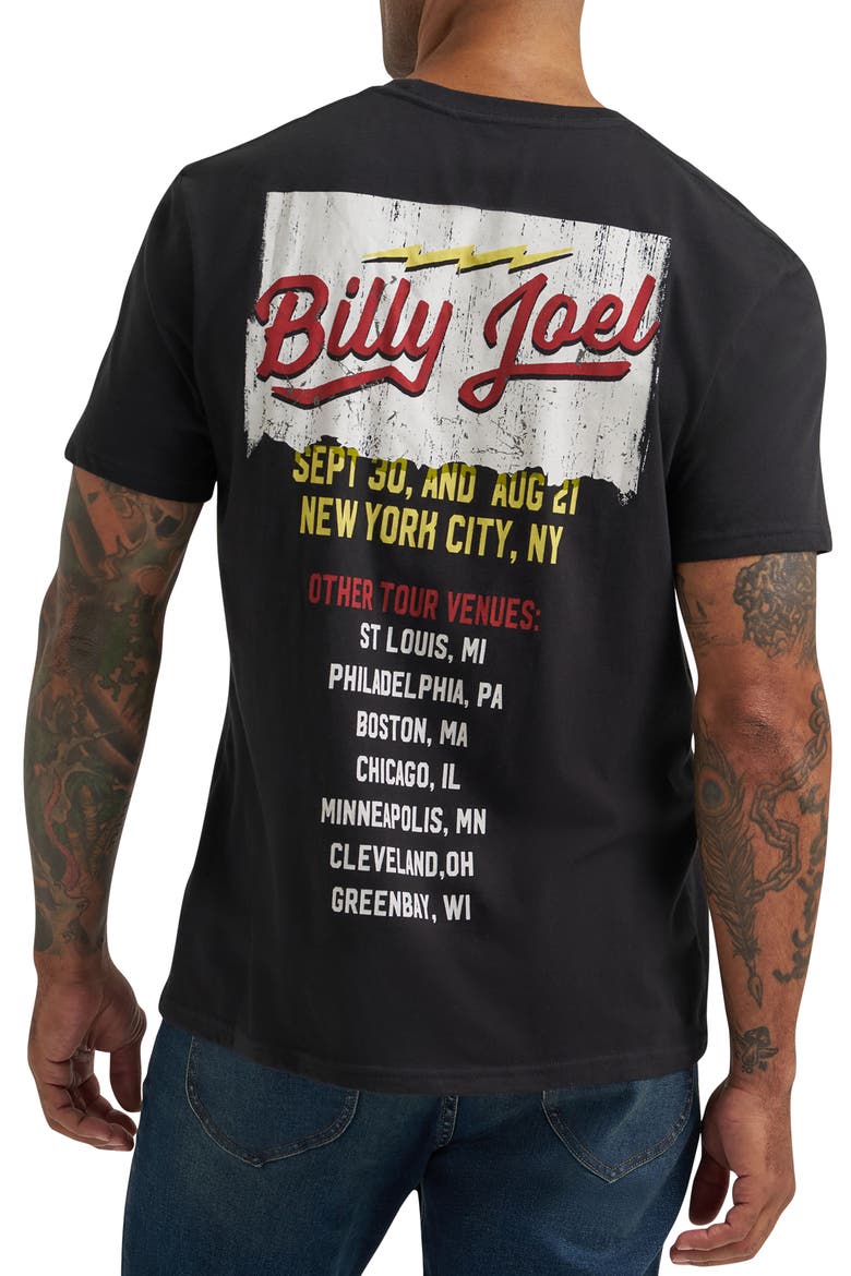 Billy Joel 'Live at the Garden' Graphic T-Shirt, Alternate, color, JET BLACK