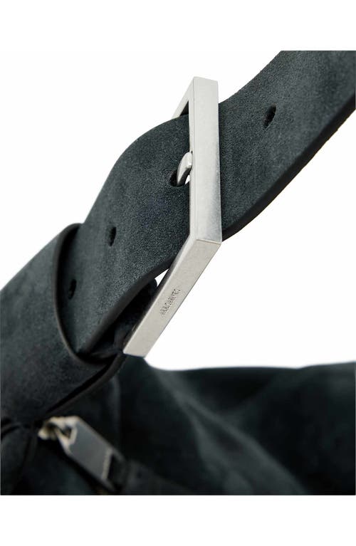 Allsaints Luna Suede Shoulder Bag In Blue