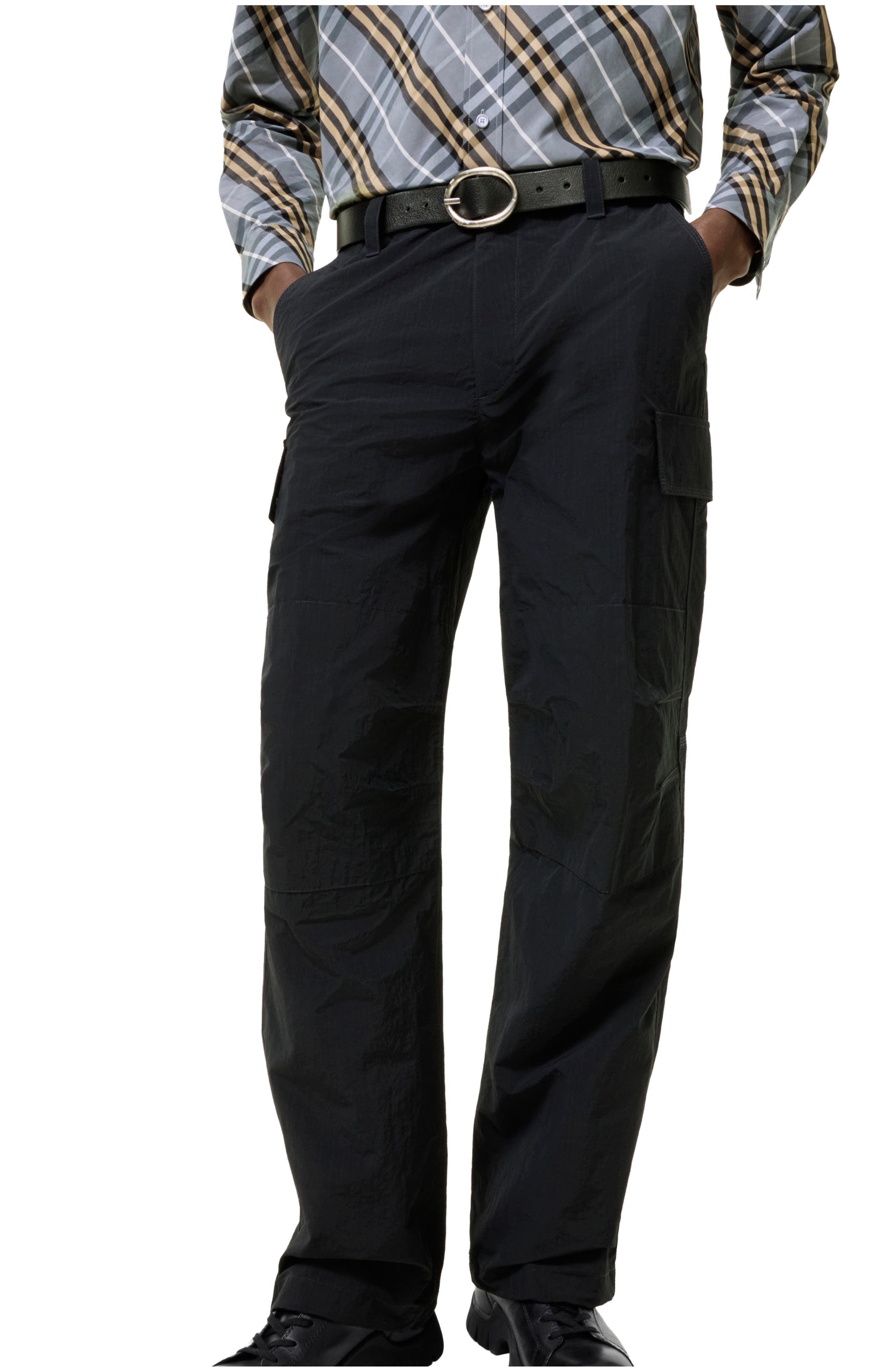 Nylon Cargo Trousers