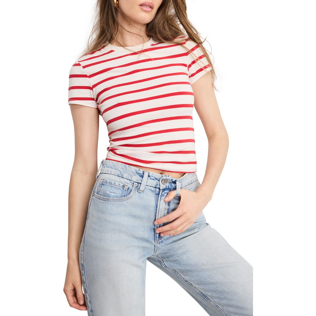 Good American Super Stretch Cotton Blend T-shirt In Neutral