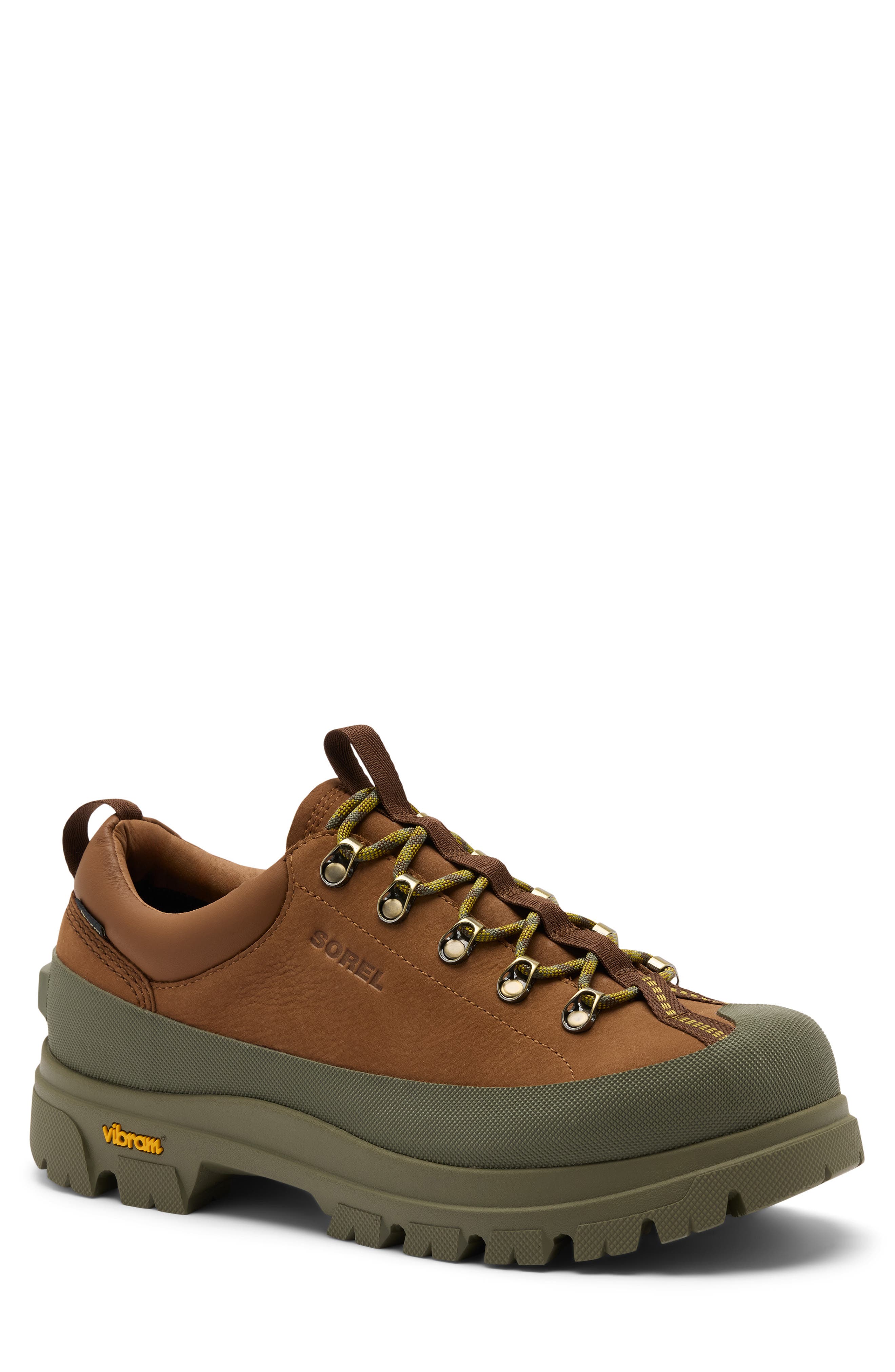 Daystorm Nomad Gore-Tex Waterproof Hiking Shoe, Main, color, VELVET TAN/ STONE GREEN